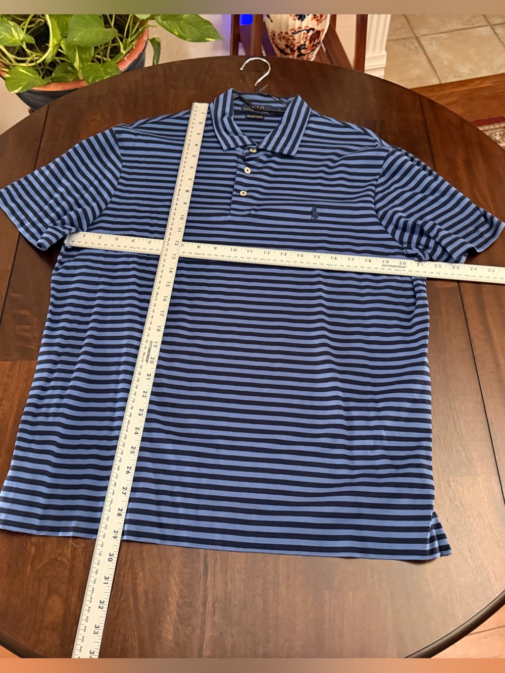 Polo by Ralph Lauren Navy and Light Blue Striped Polo